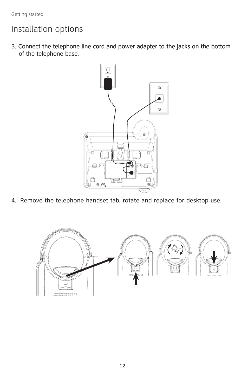 Installation options | AT&T TL74458 User Manual | Page 17 / 97