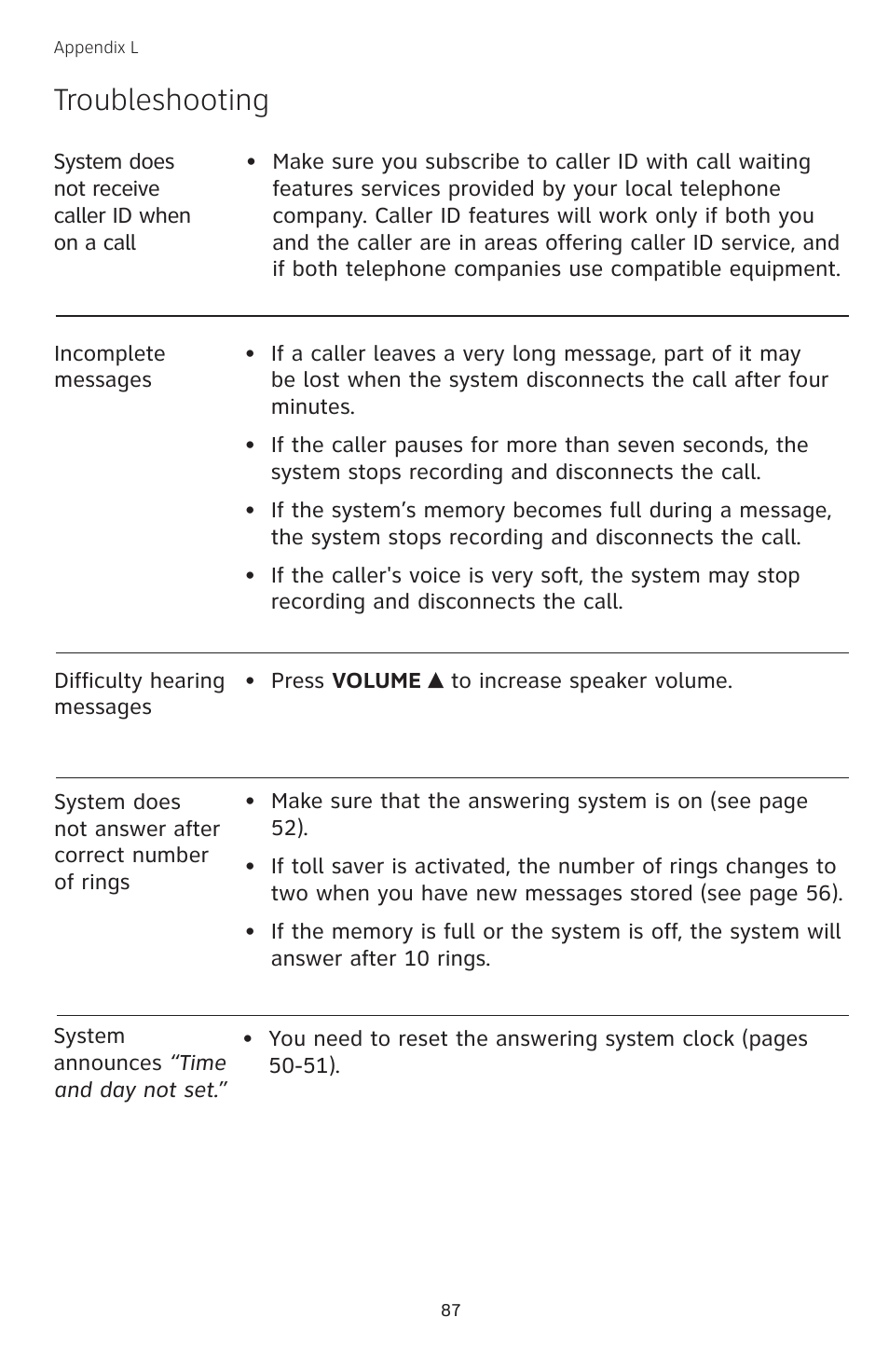 Troubleshooting | AT&T TL74458 User Manual | Page 92 / 97