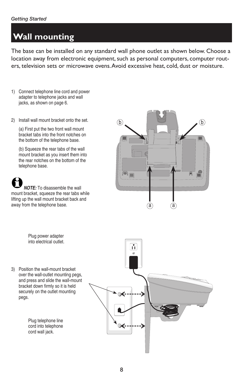 Wall mounting | AT&T E5654B User Manual | Page 10 / 61