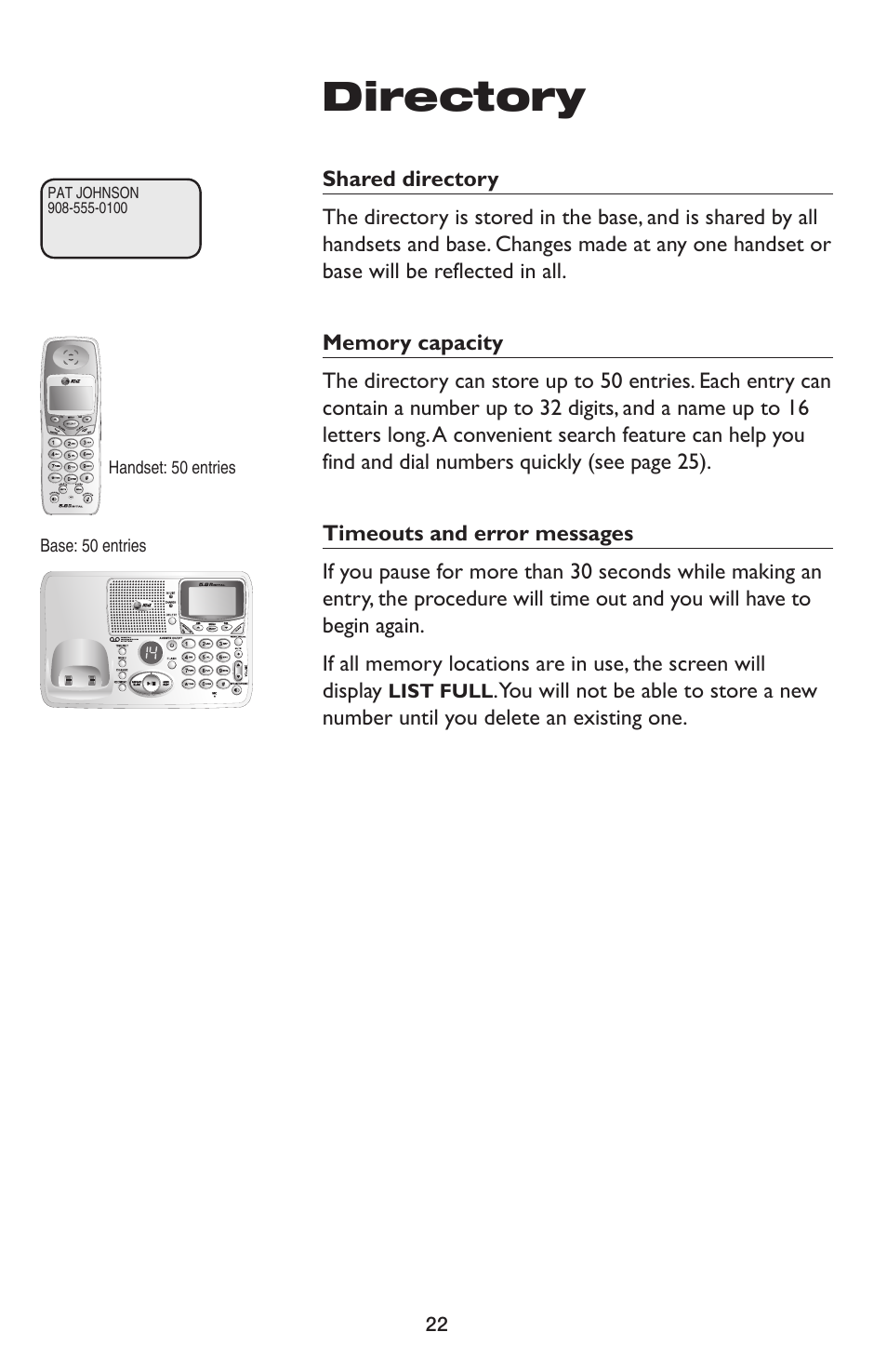 Directory | AT&T E5654B User Manual | Page 24 / 61