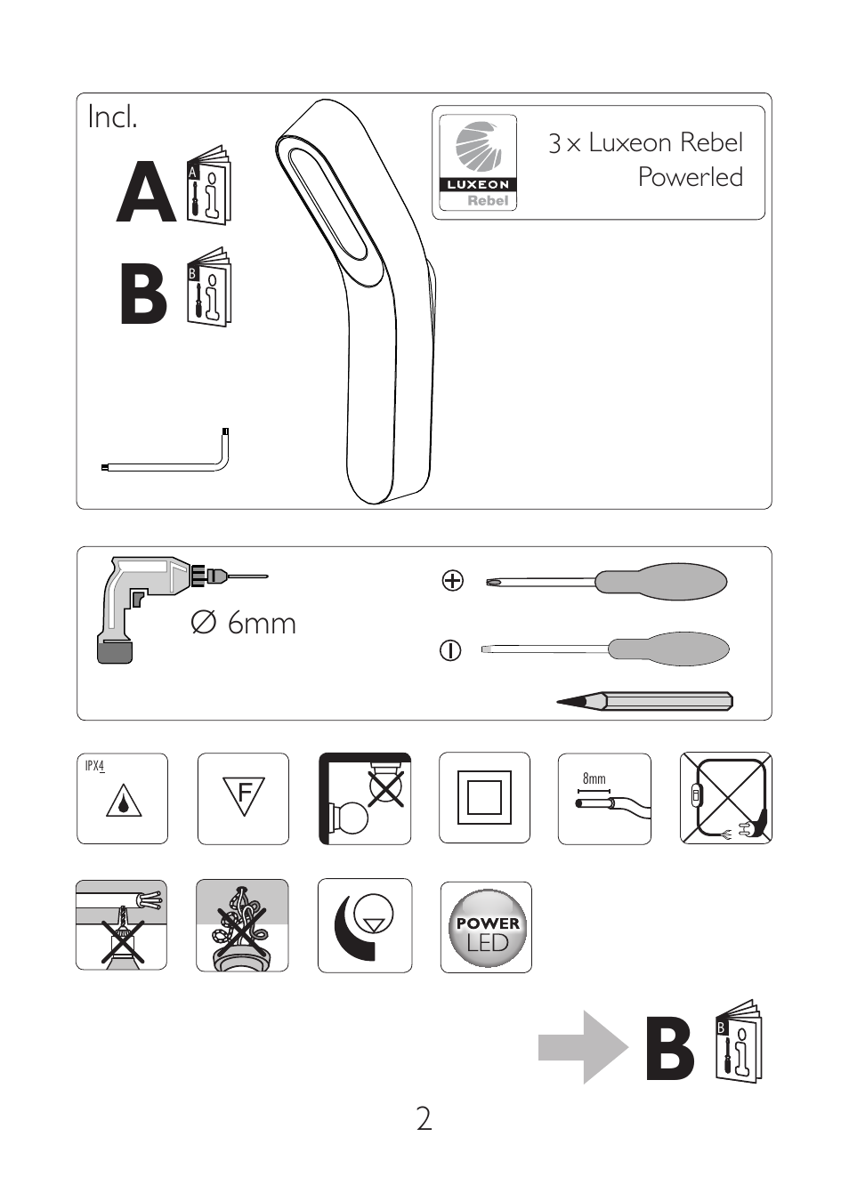 Philips Ledino Applique murale User Manual | Page 2 / 8