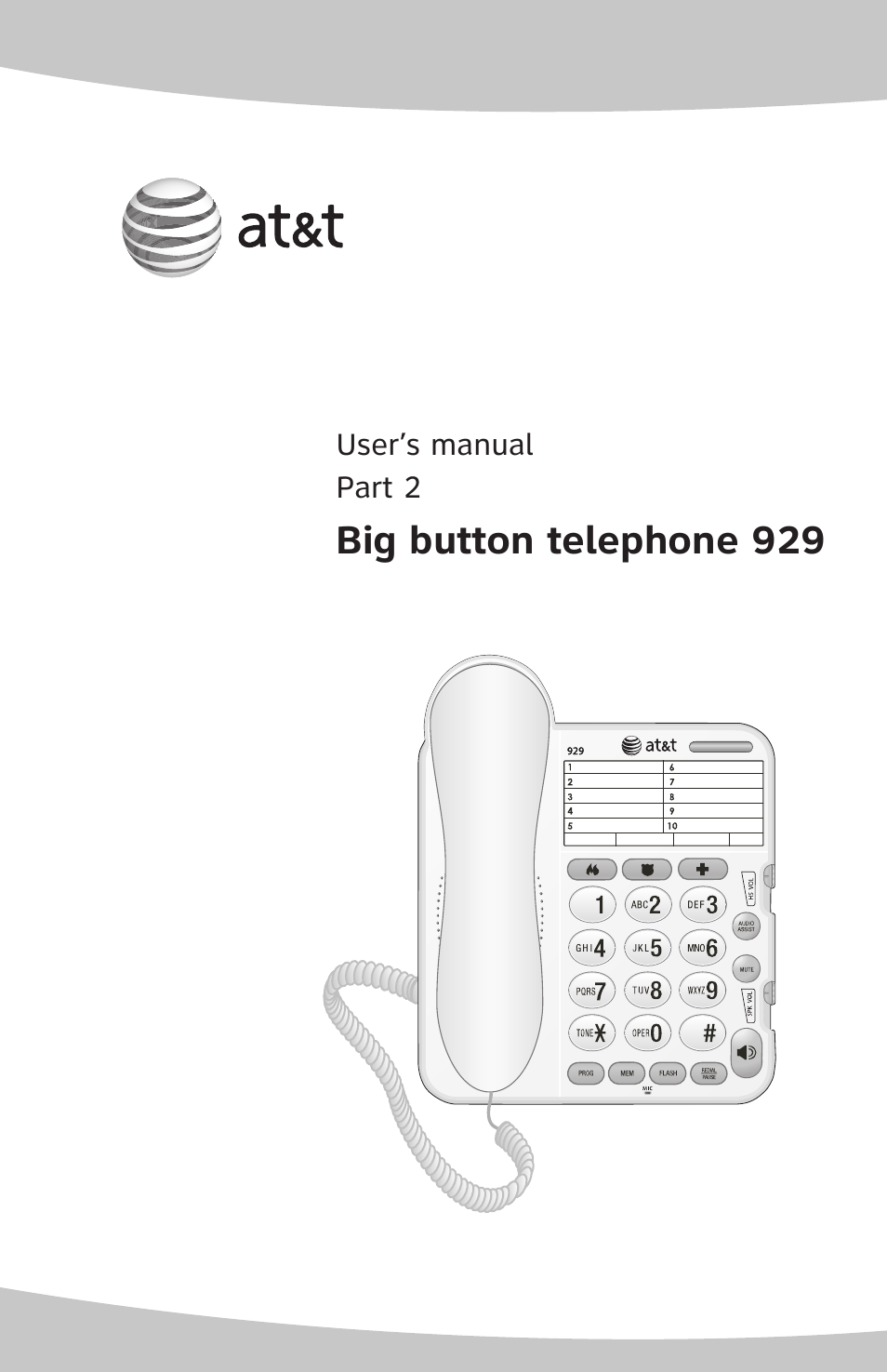 AT&T 929 User Manual | 20 pages
