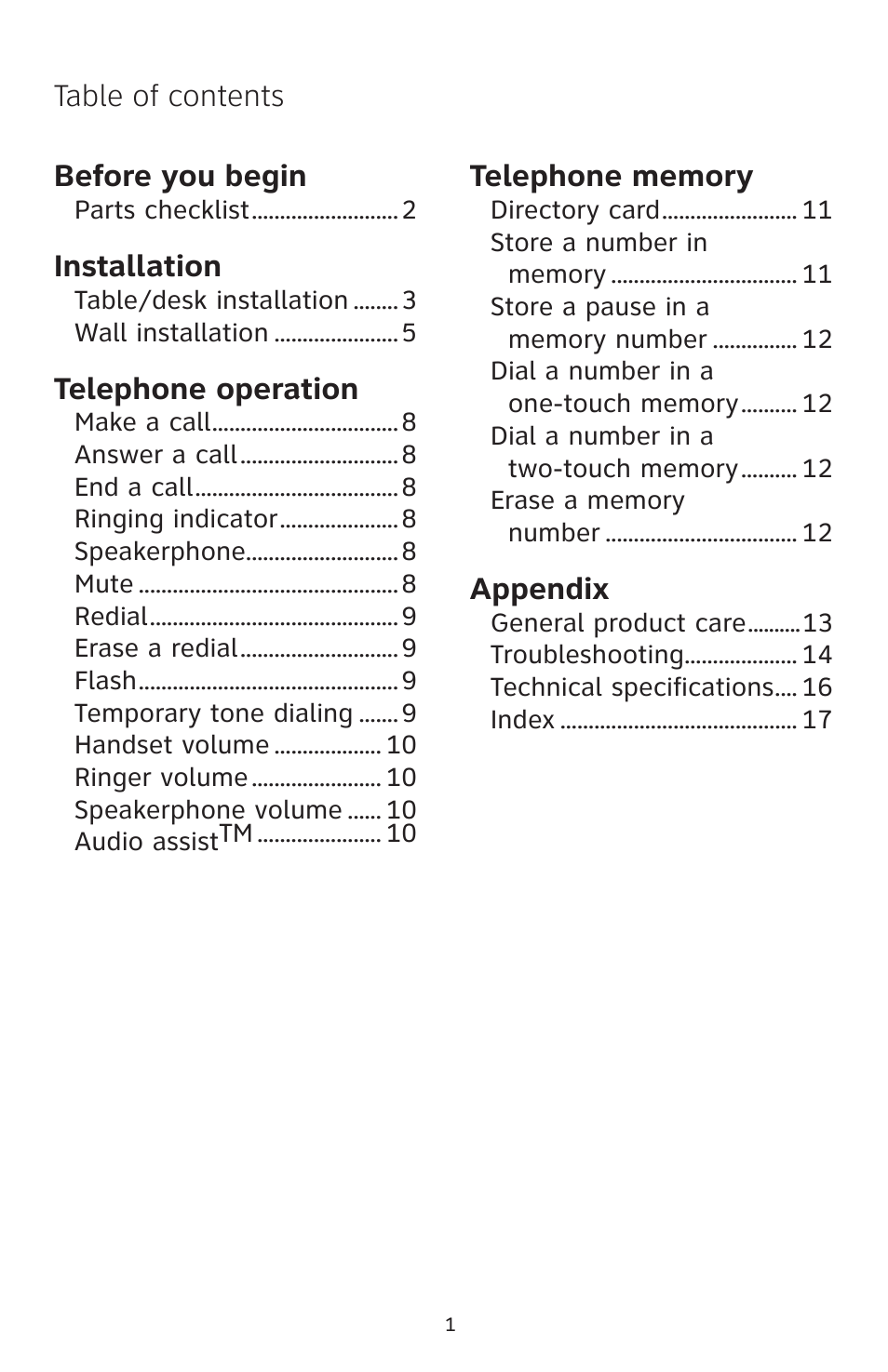 AT&T 929 User Manual | Page 3 / 20