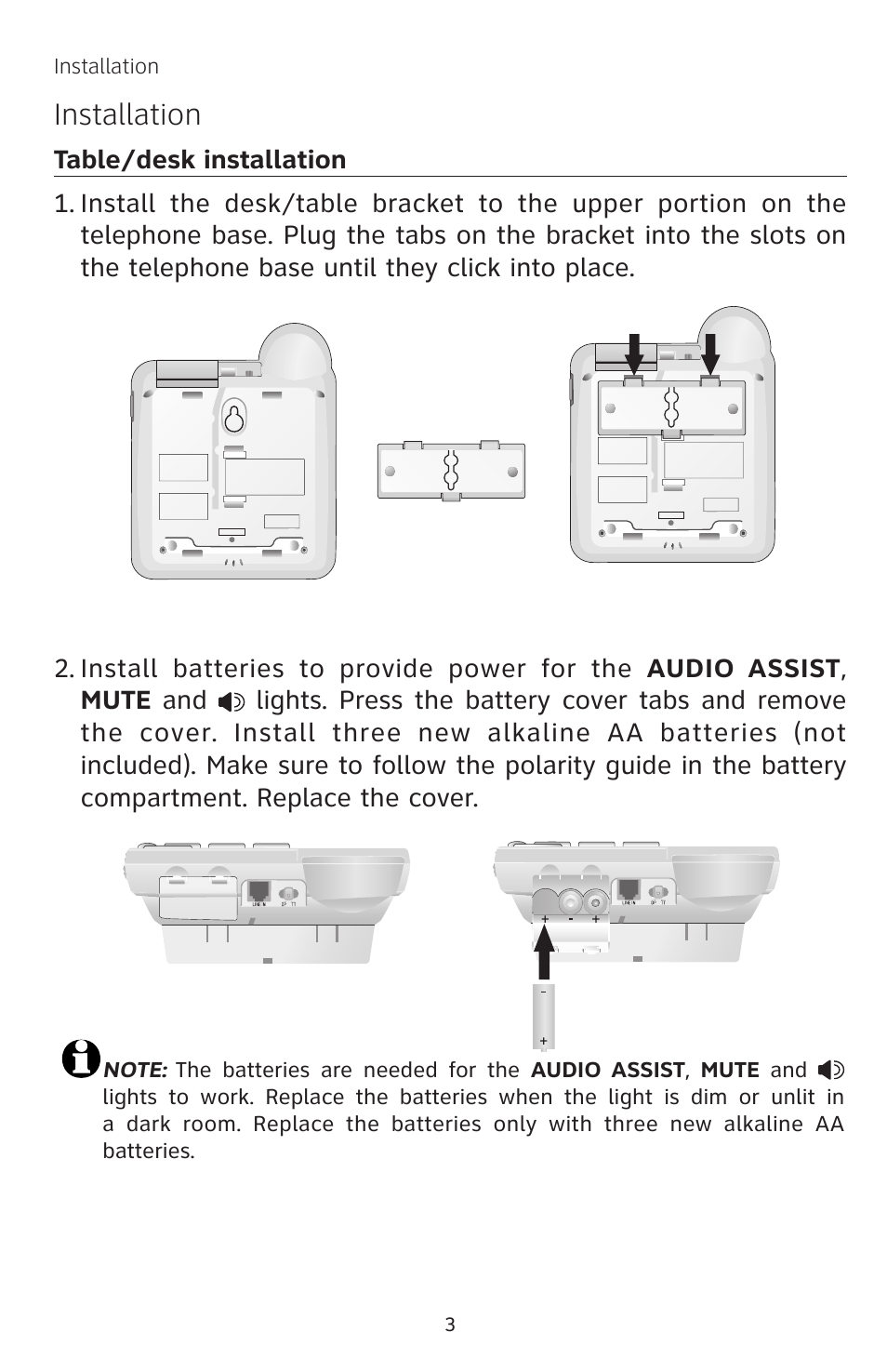 Installation | AT&T 929 User Manual | Page 5 / 20