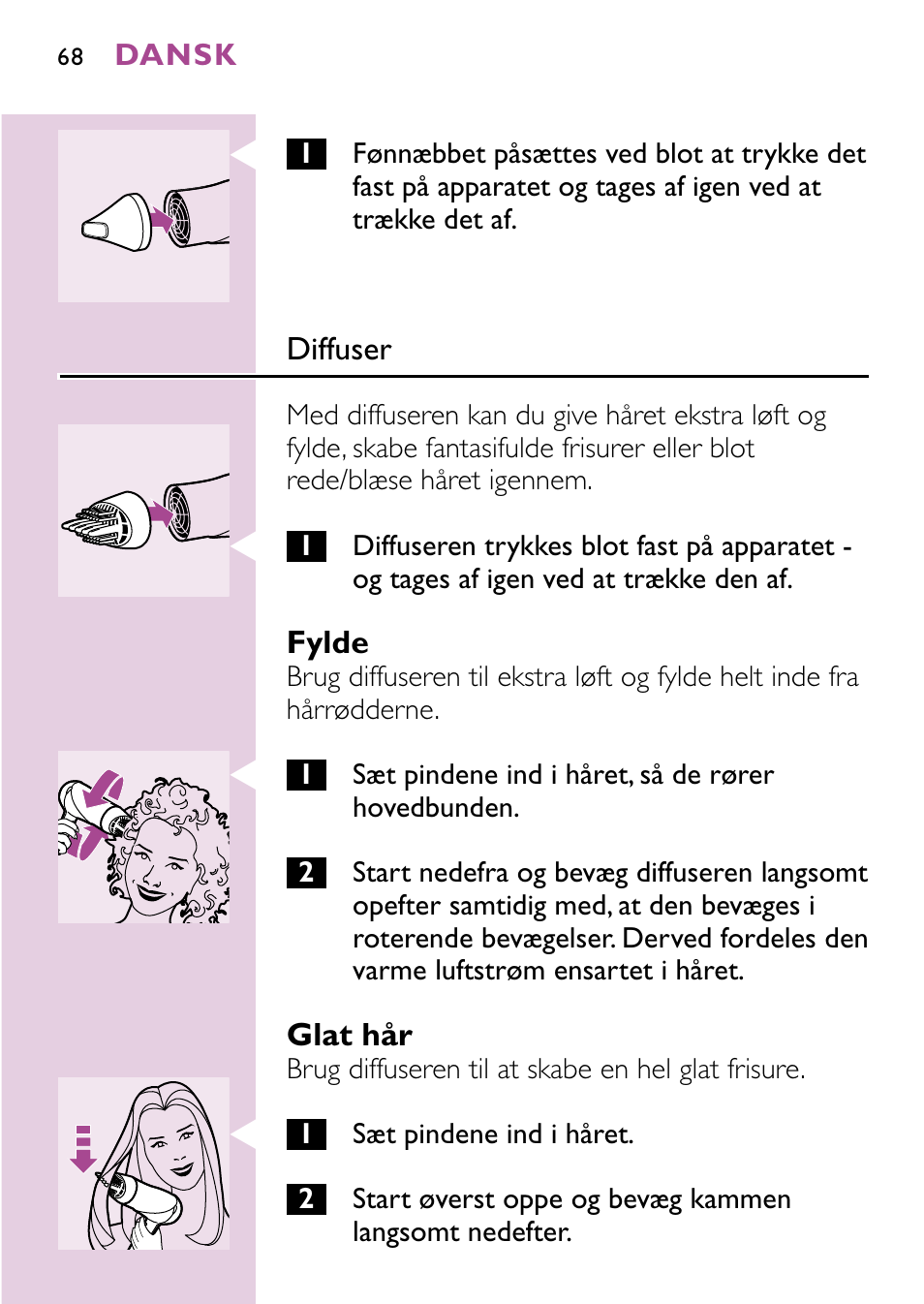 Philips Sèche-cheveux User Manual | Page 68 / 96