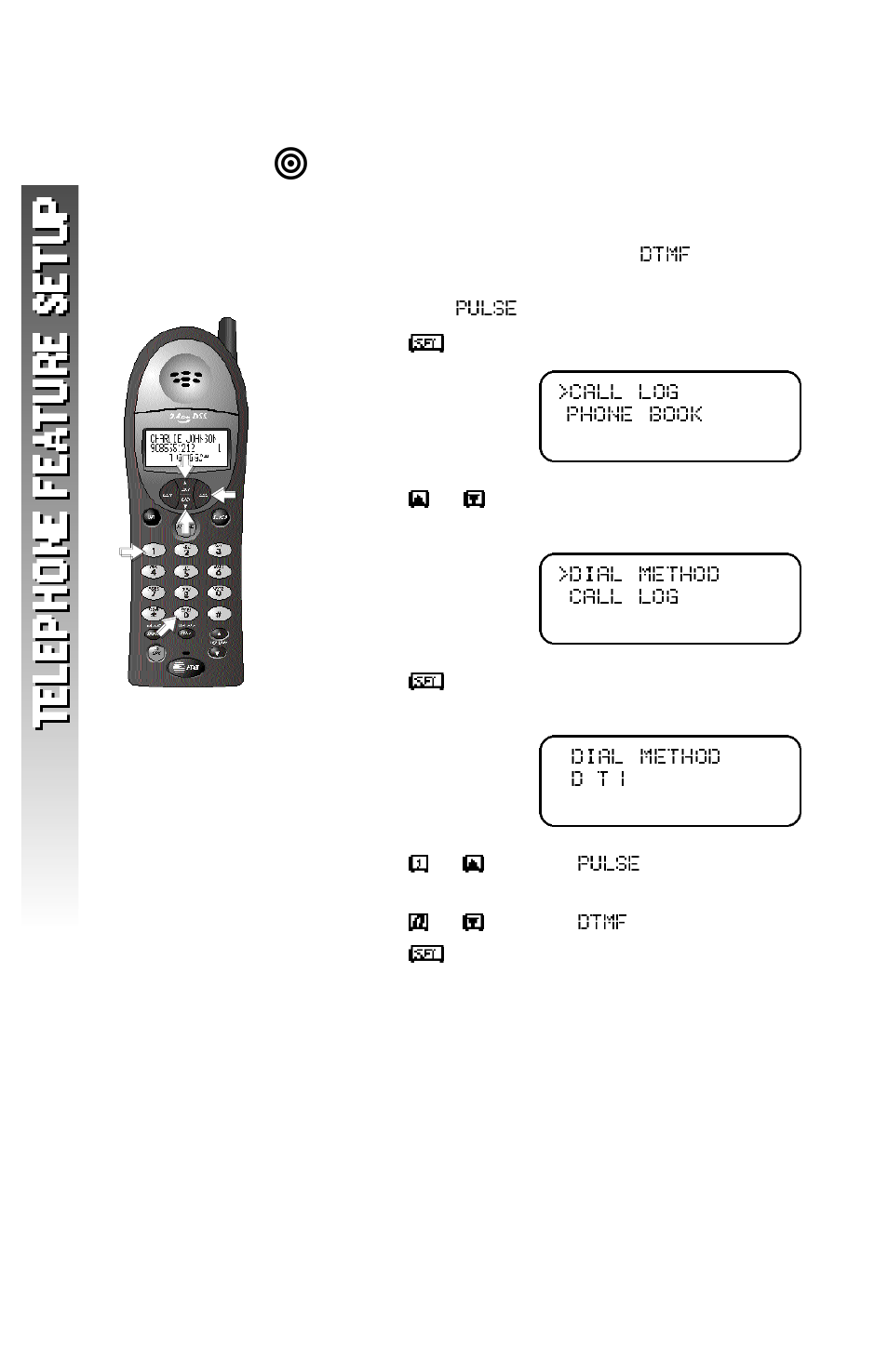 Set dial method | AT&T 2256 User Manual | Page 17 / 70