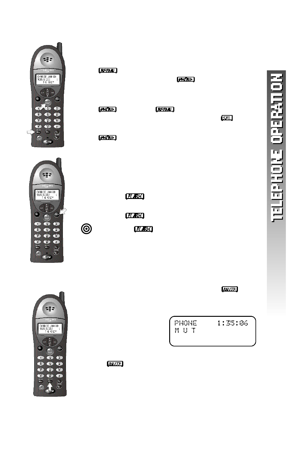 Redial, Flash/call waiting, Mute | M u t e | AT&T 2256 User Manual | Page 20 / 70