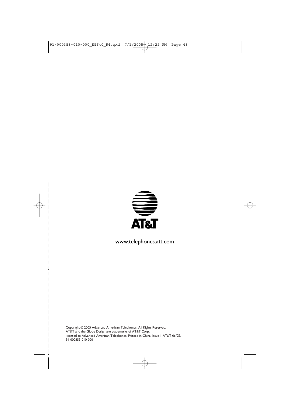 AT&T E5643B User Manual | Page 45 / 45