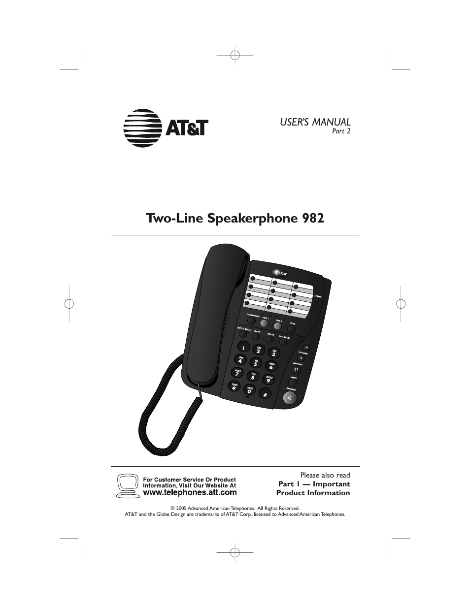 AT&T 982 User Manual | 32 pages