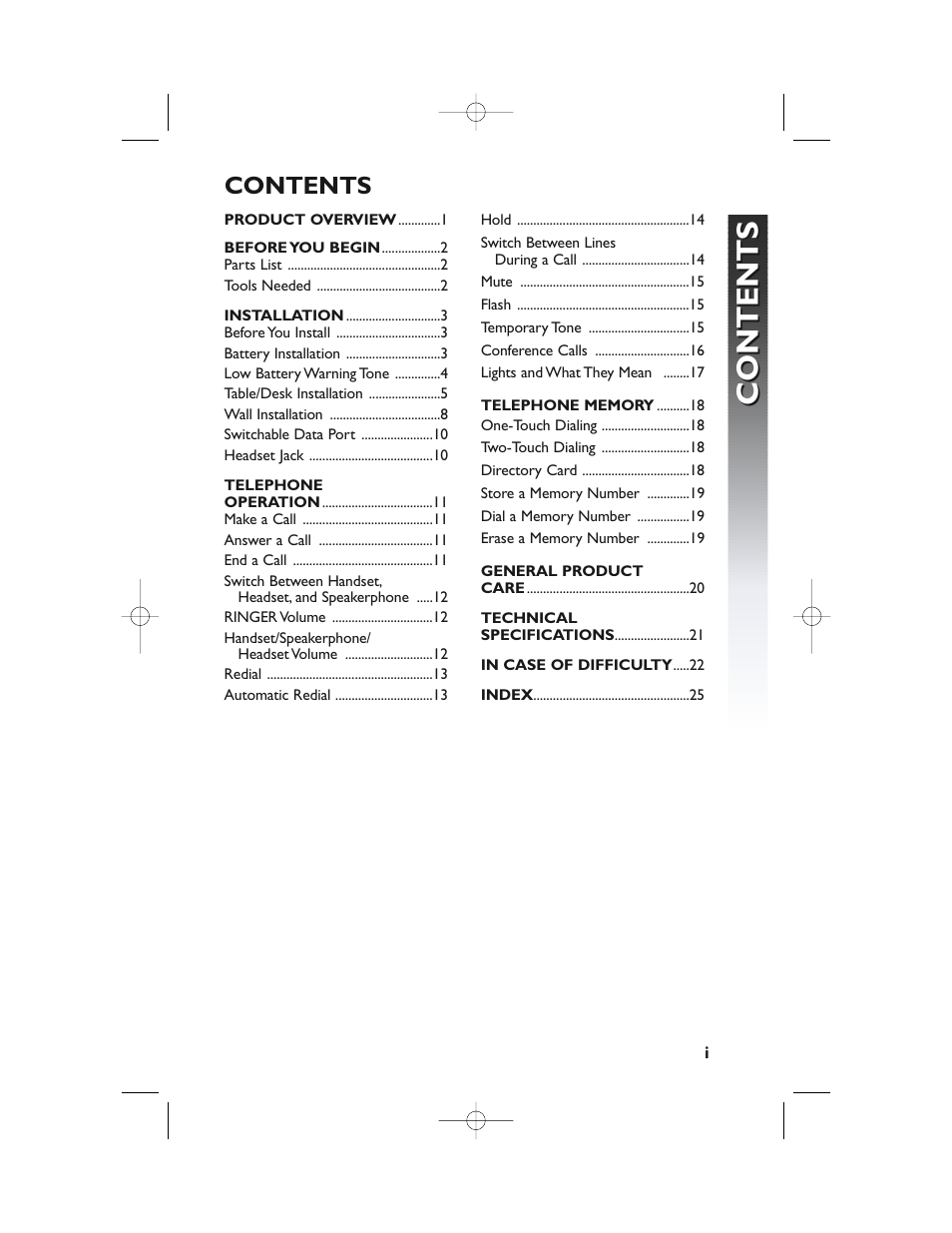 AT&T 982 User Manual | Page 3 / 32