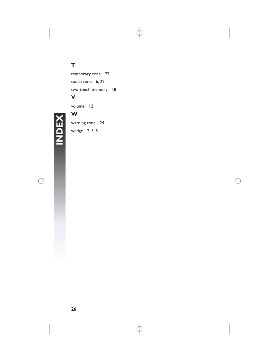 Index | AT&T 982 User Manual | Page 30 / 32