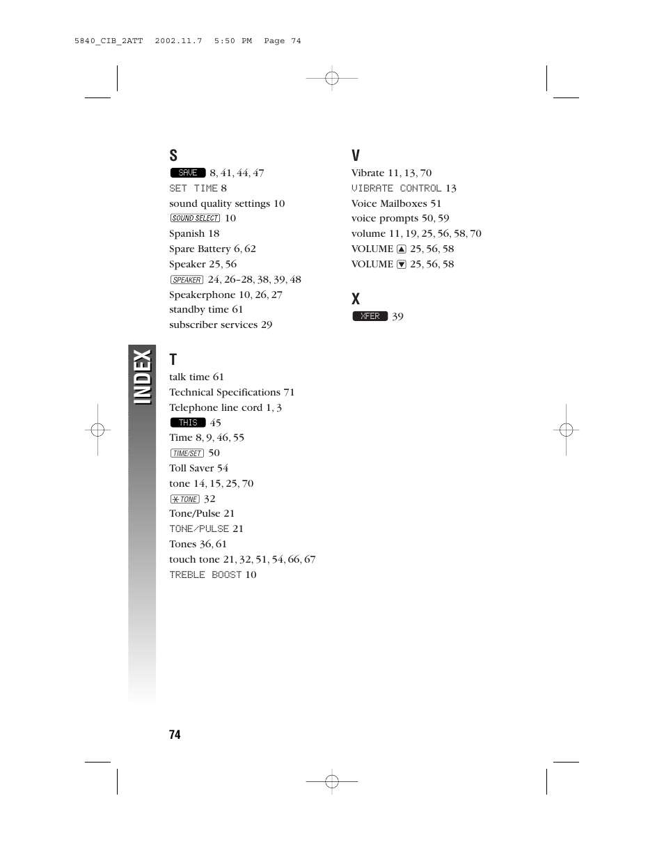 Index | AT&T 5830 User Manual | Page 77 / 95