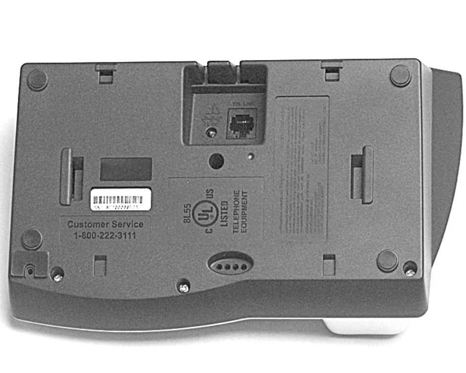 Back of base | AT&T 5830 User Manual | Page 79 / 95