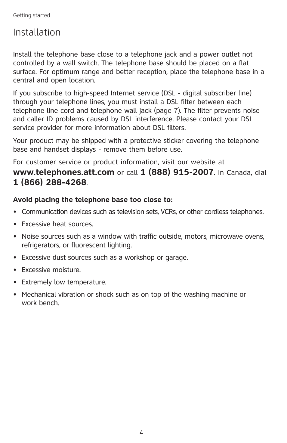 Installation | AT&T SB67138 User Manual | Page 10 / 110