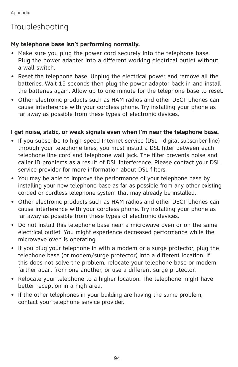 Troubleshooting | AT&T SB67138 User Manual | Page 100 / 110
