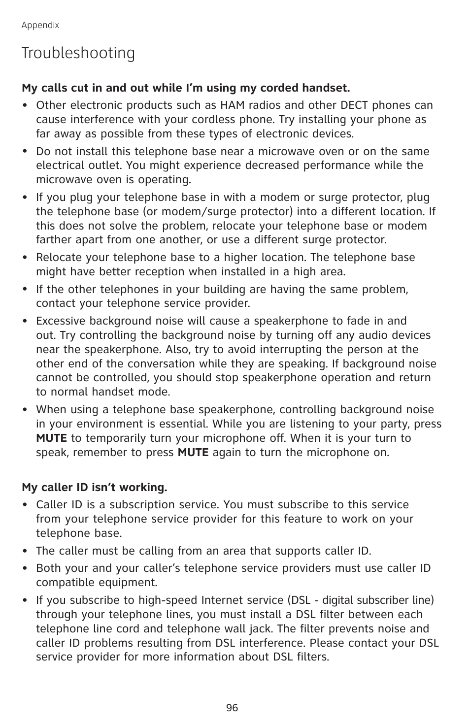 Troubleshooting | AT&T SB67138 User Manual | Page 102 / 110