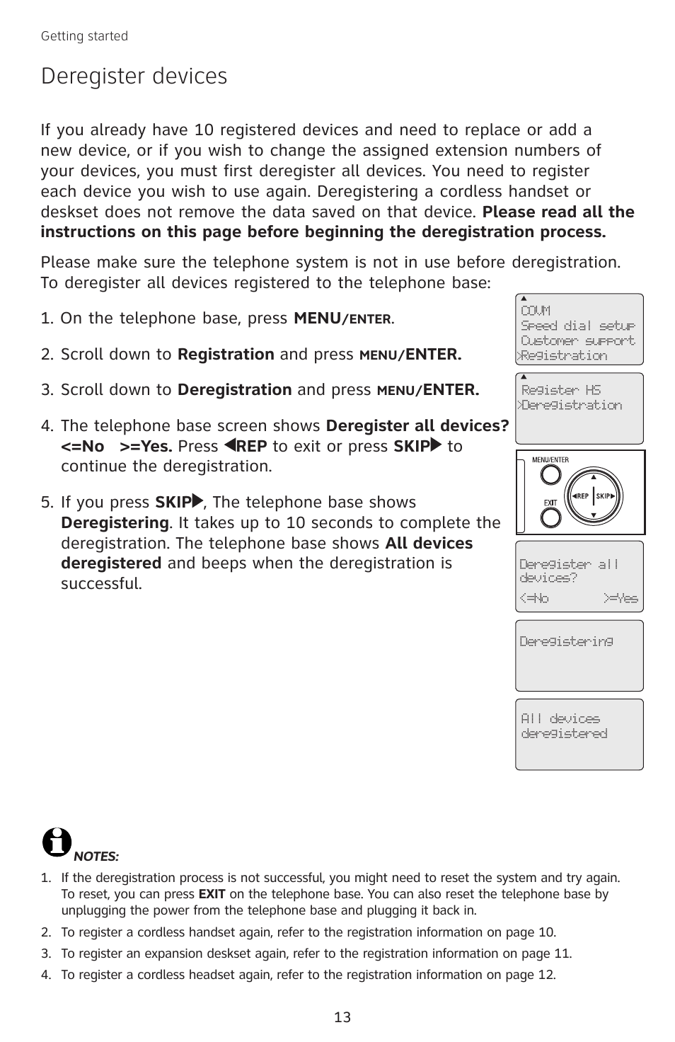 Deregister devices | AT&T SB67138 User Manual | Page 19 / 110