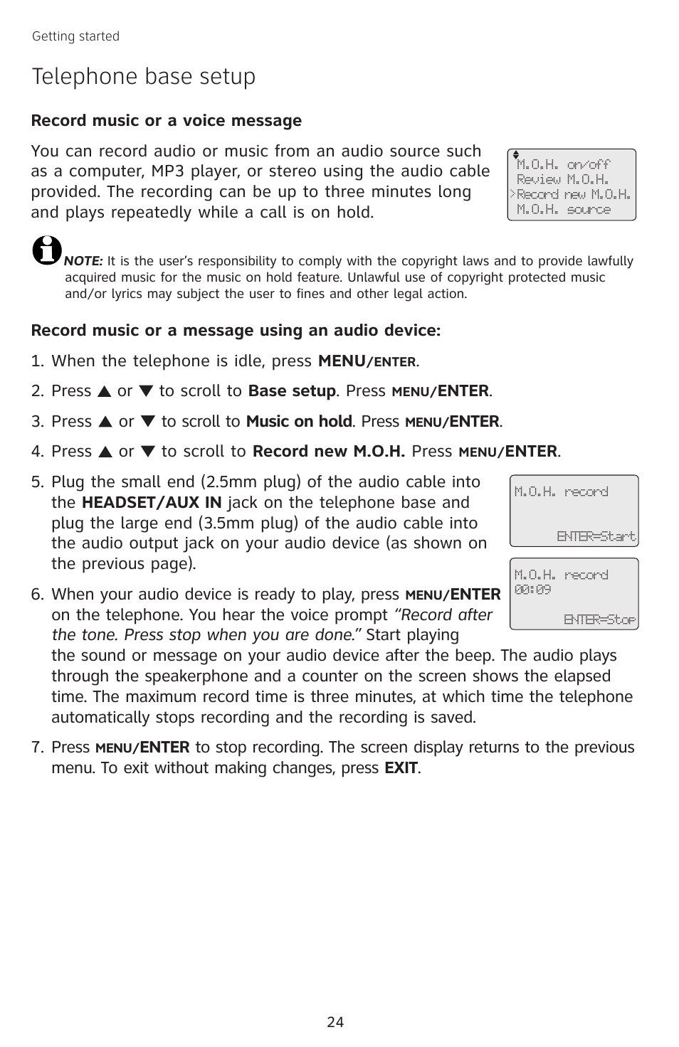Telephone base setup | AT&T SB67138 User Manual | Page 30 / 110