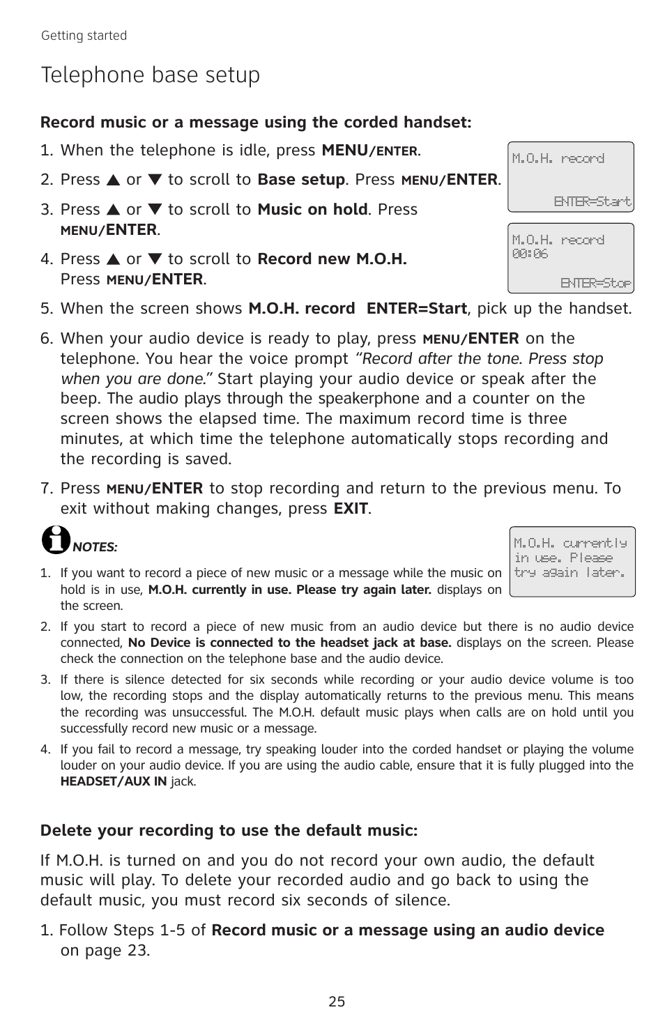Telephone base setup | AT&T SB67138 User Manual | Page 31 / 110