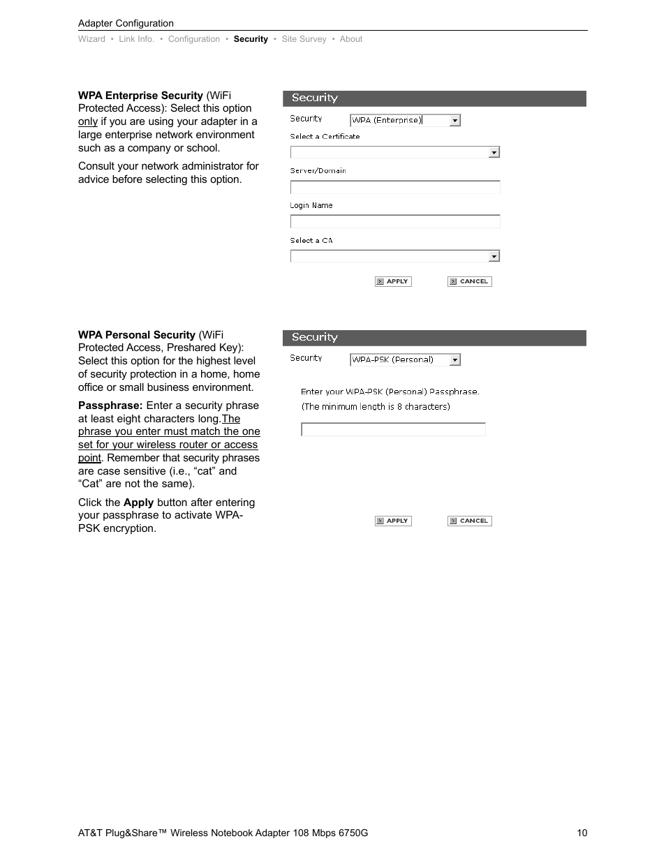 AT&T PLUG&SHARETM 6750G User Manual | Page 10 / 39