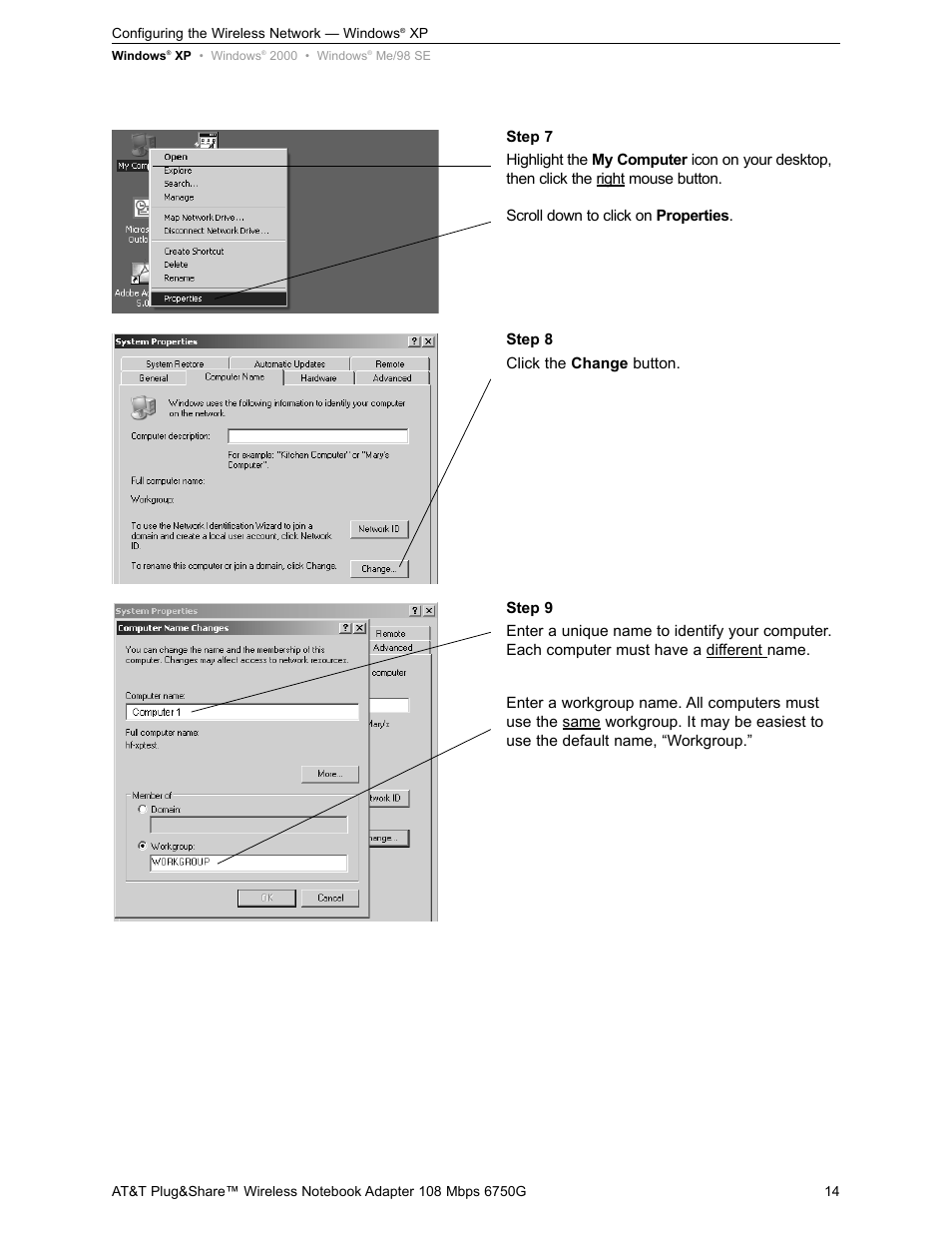 AT&T PLUG&SHARETM 6750G User Manual | Page 14 / 39