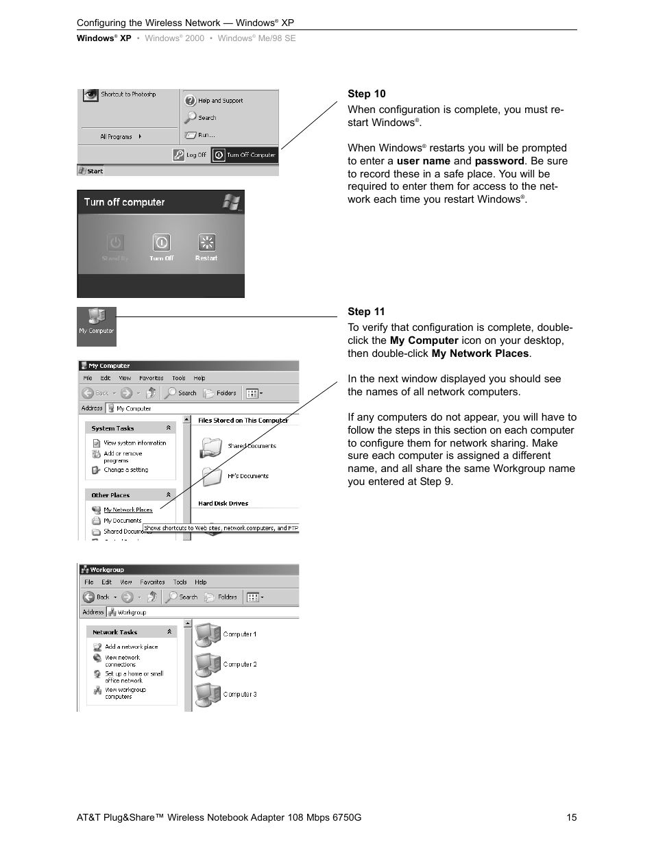 AT&T PLUG&SHARETM 6750G User Manual | Page 15 / 39