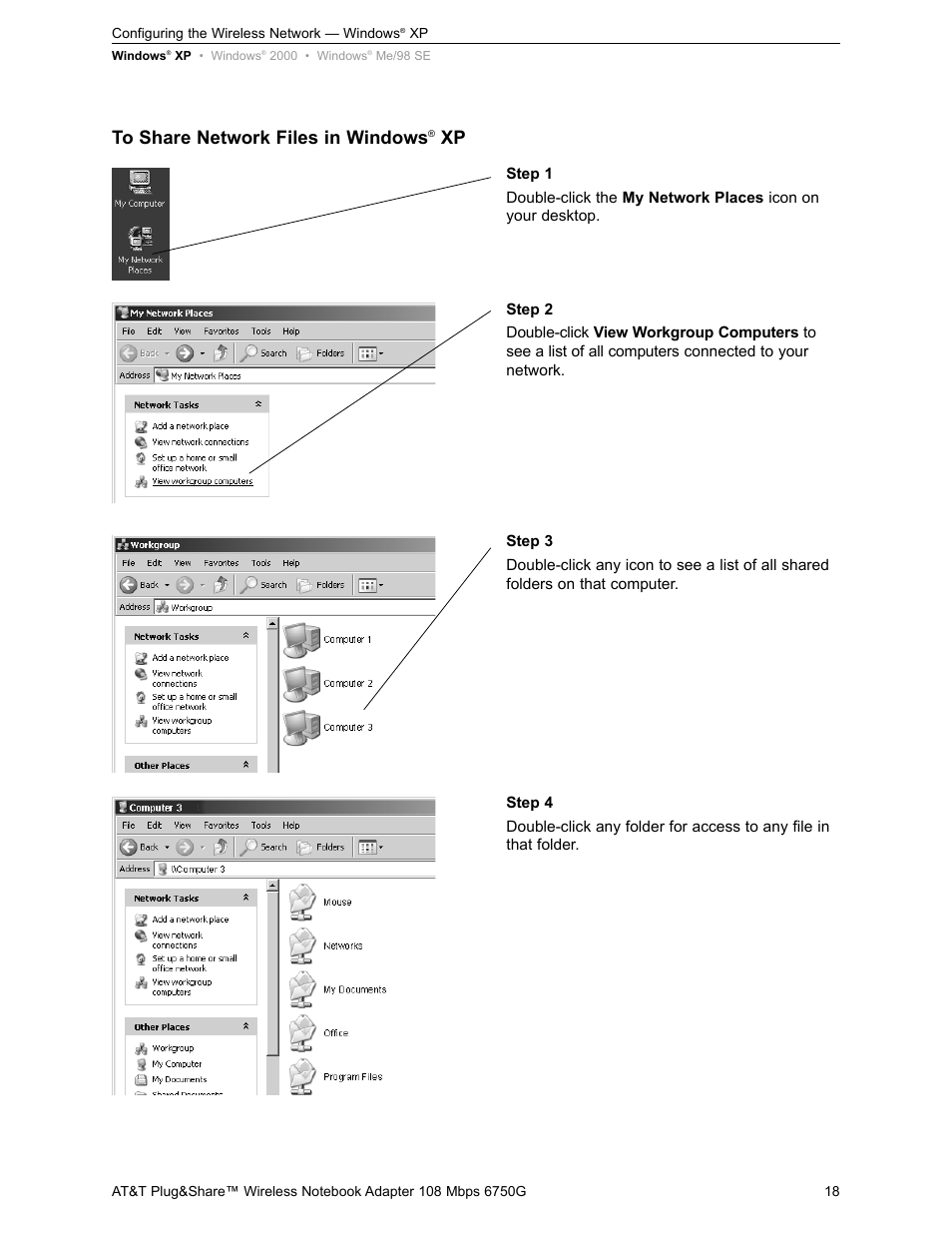 AT&T PLUG&SHARETM 6750G User Manual | Page 18 / 39