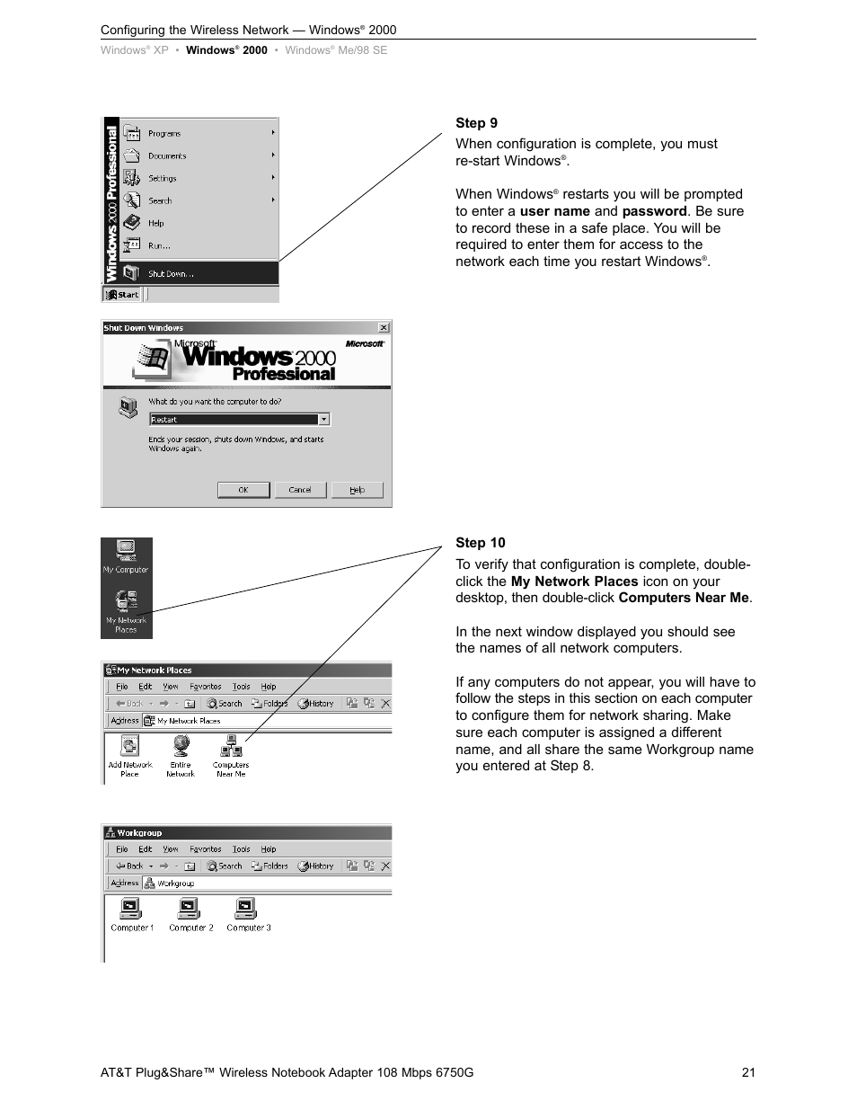 AT&T PLUG&SHARETM 6750G User Manual | Page 21 / 39