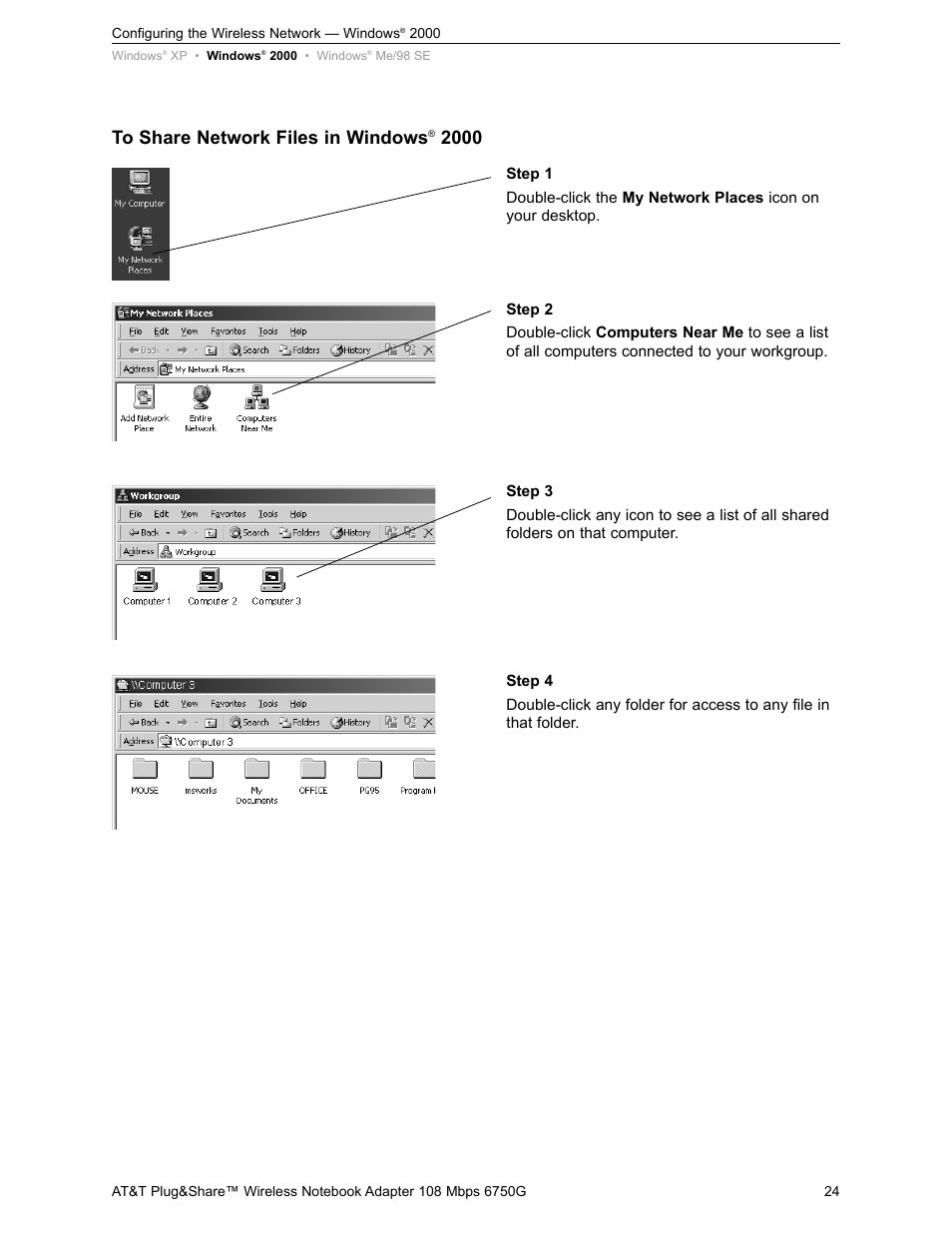 AT&T PLUG&SHARETM 6750G User Manual | Page 24 / 39