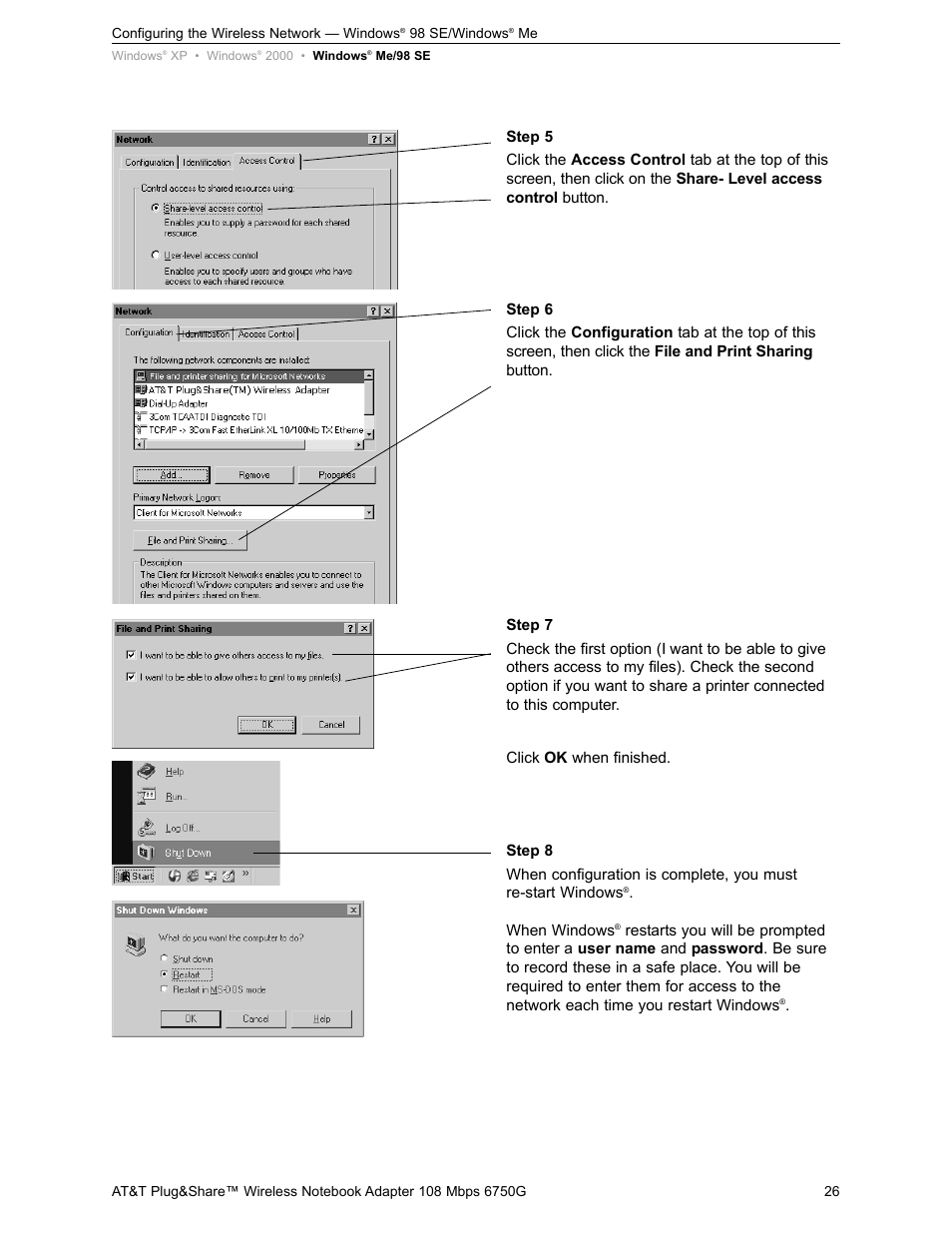 AT&T PLUG&SHARETM 6750G User Manual | Page 26 / 39