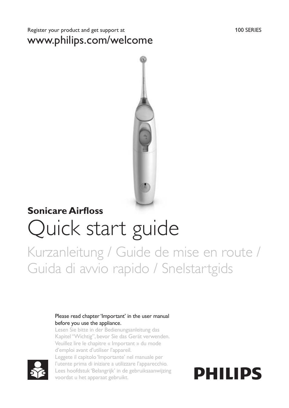 Philips Sonicare AirFloss Micro-jet Interdentaire User Manual | 8 pages