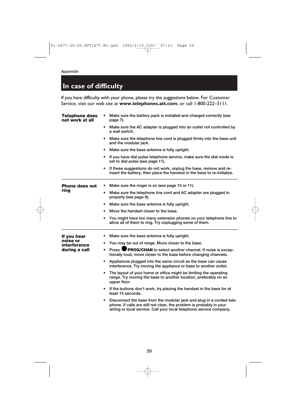 AT&T 1477/1177 User Manual | Page 41 / 47