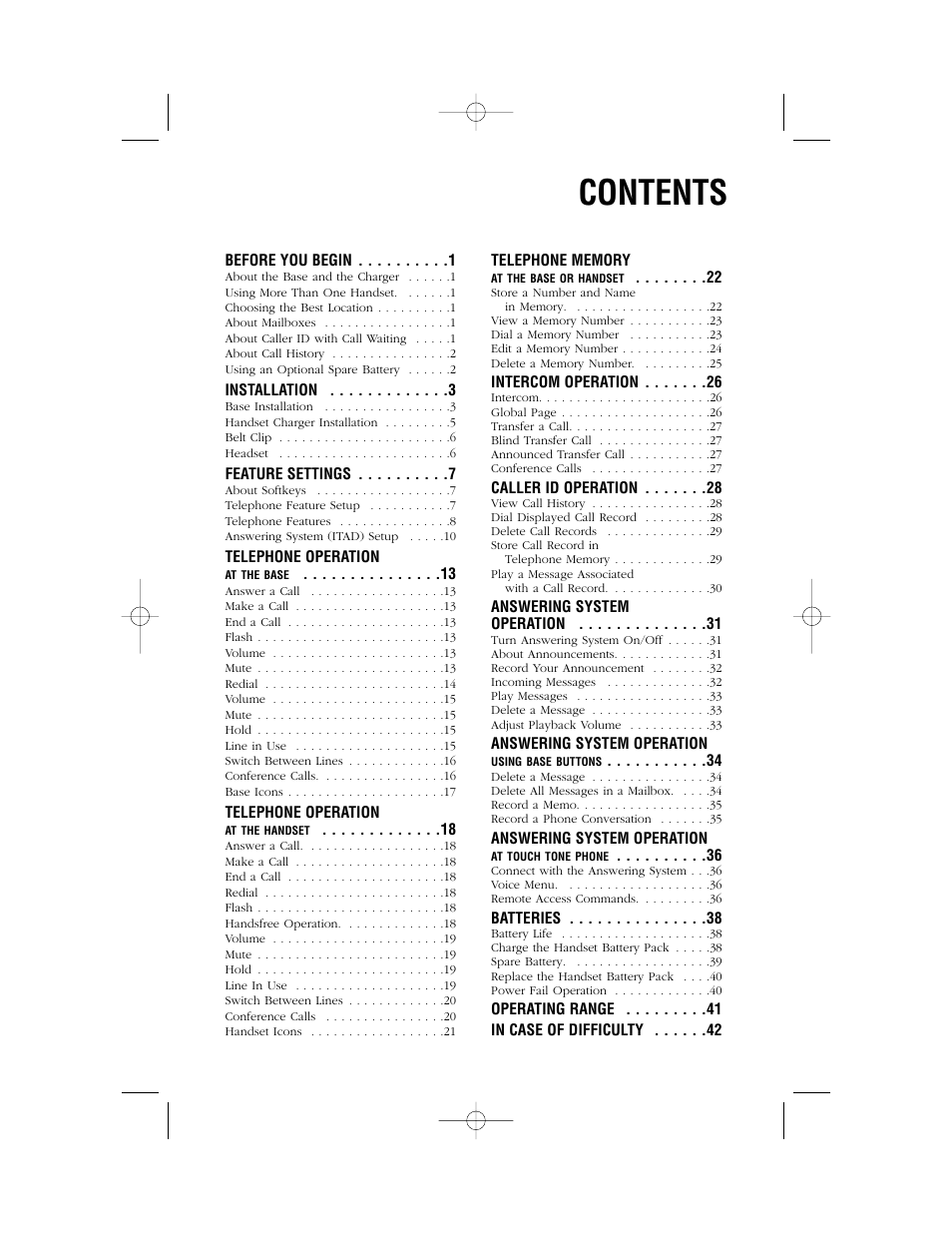 AT&T 2462 User Manual | Page 3 / 50