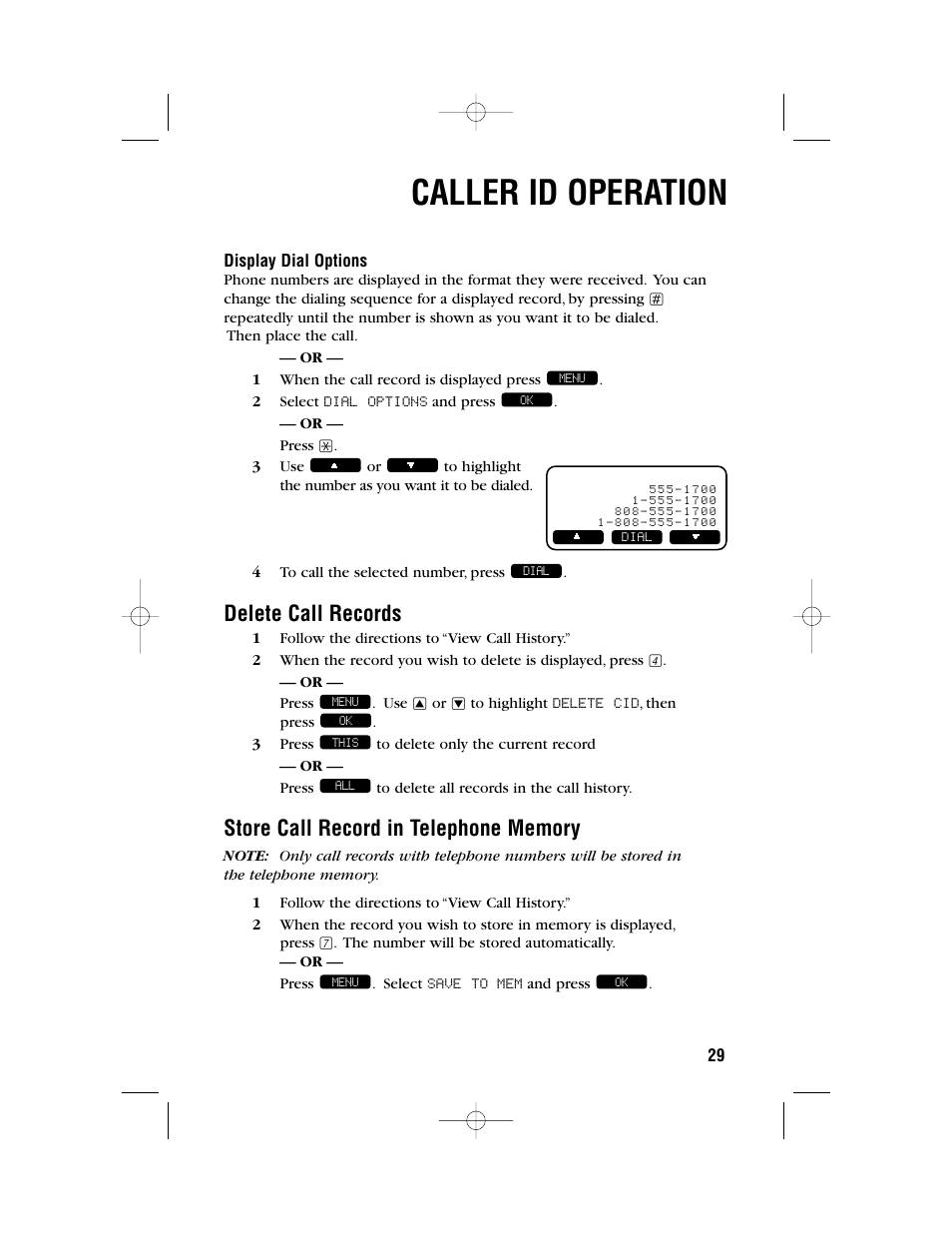 Caller id operation, Delete call records | AT&T 2462 User Manual | Page 32 / 50
