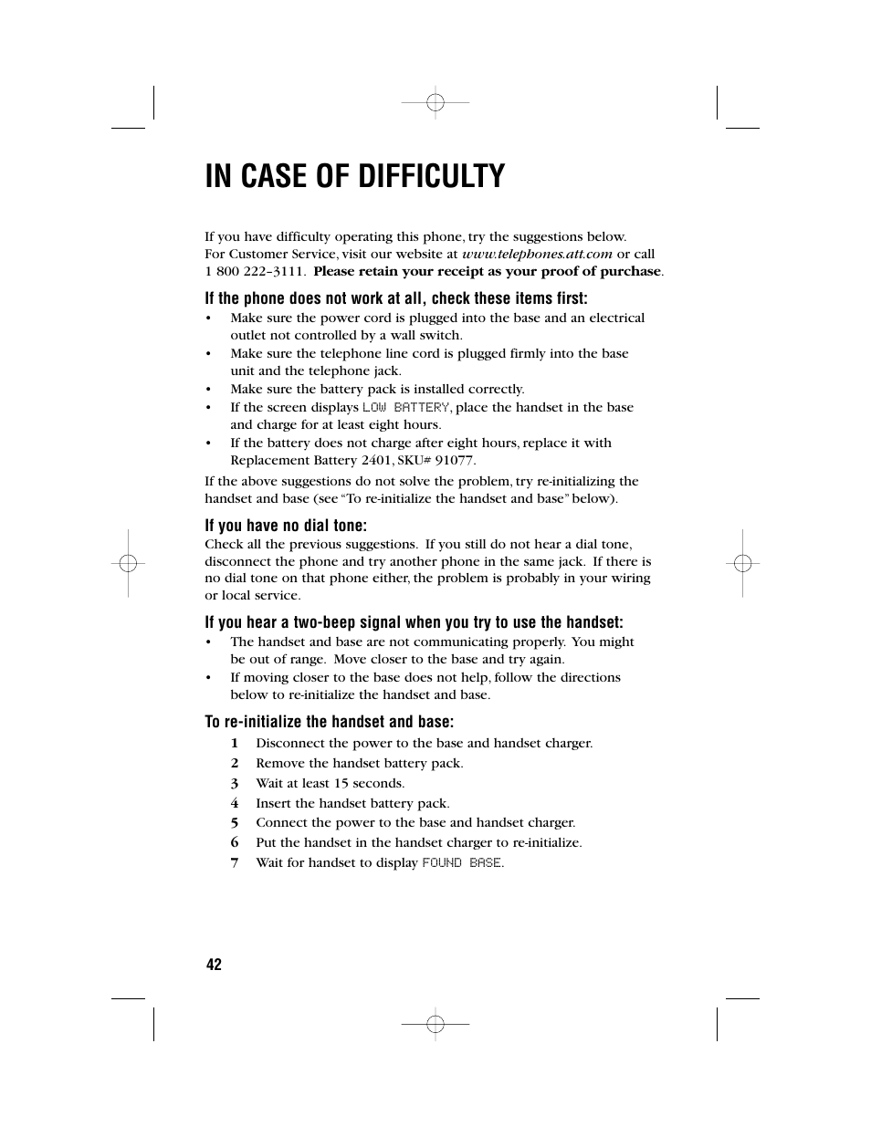 AT&T 2462 User Manual | Page 45 / 50