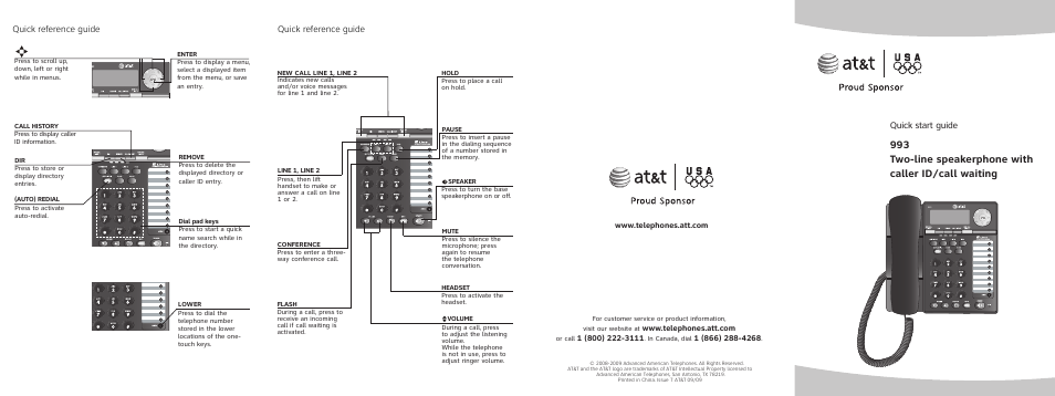 AT&T 993 User Manual | 2 pages