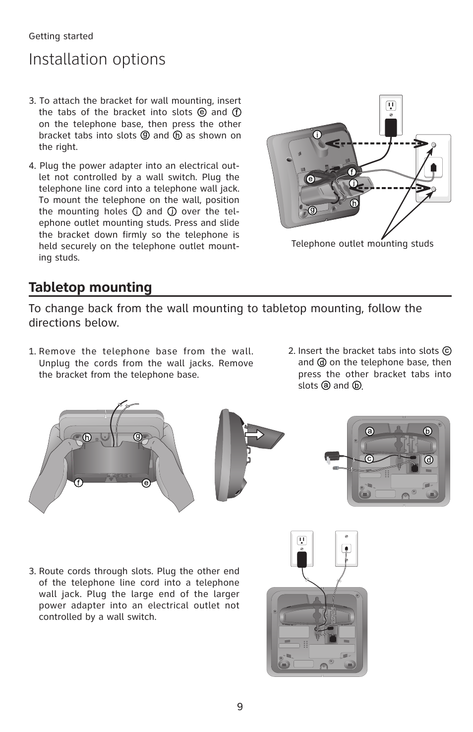 Tabletop mounting, Installation options | AT&T E5913B User Manual | Page 12 / 70