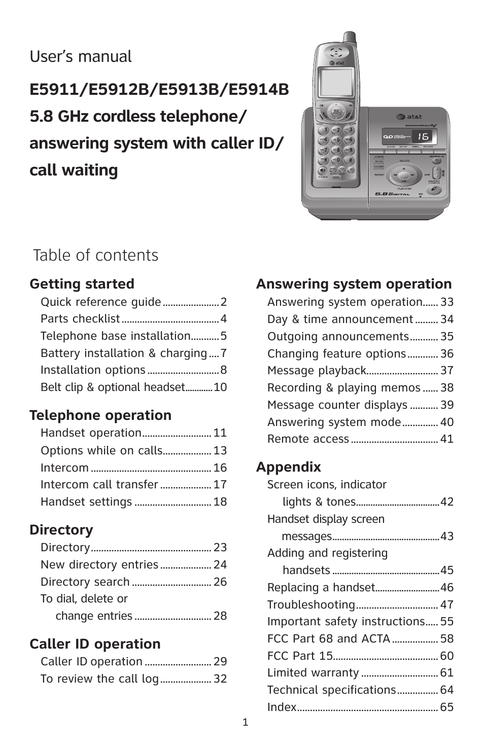AT&T E5913B User Manual | Page 4 / 70