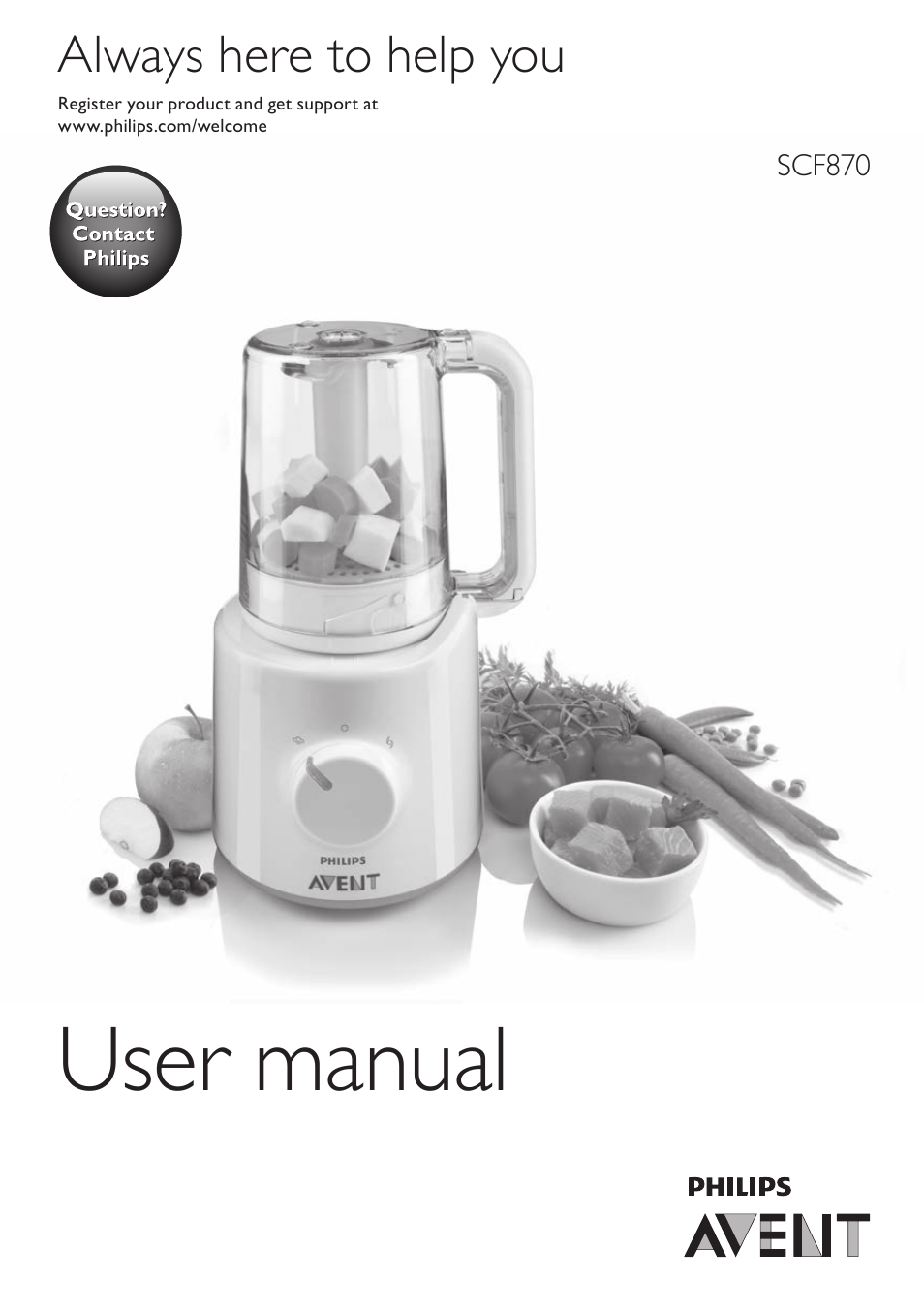 Philips Robot cuiseur vapeur et mixeur Philips AVENT User Manual | 156 pages