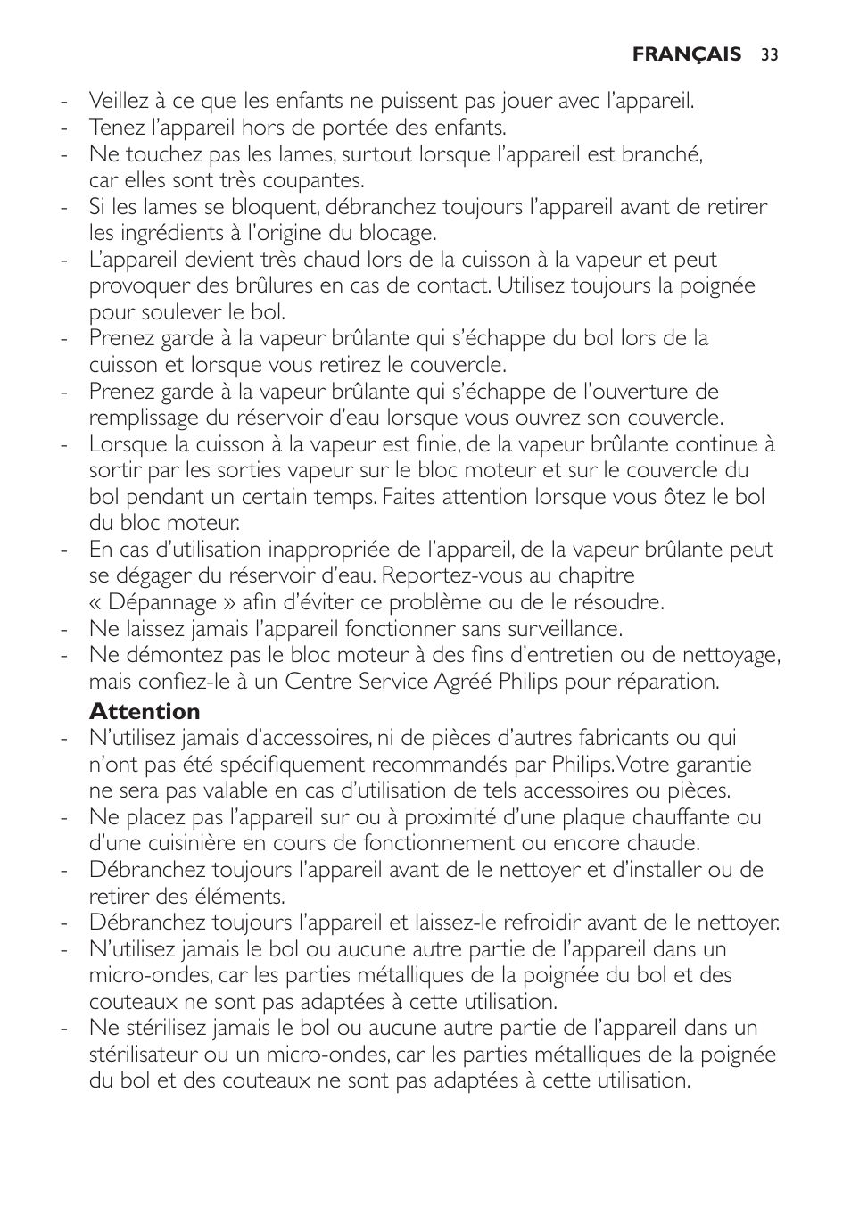 Philips Robot cuiseur vapeur et mixeur Philips AVENT User Manual | Page 33 / 156