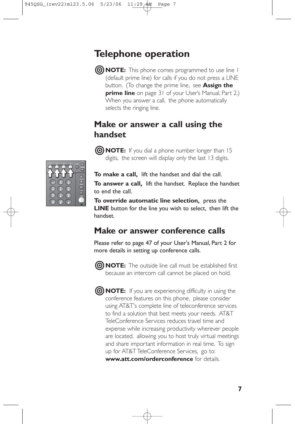 AT&T 945 User Manual | Page 7 / 14
