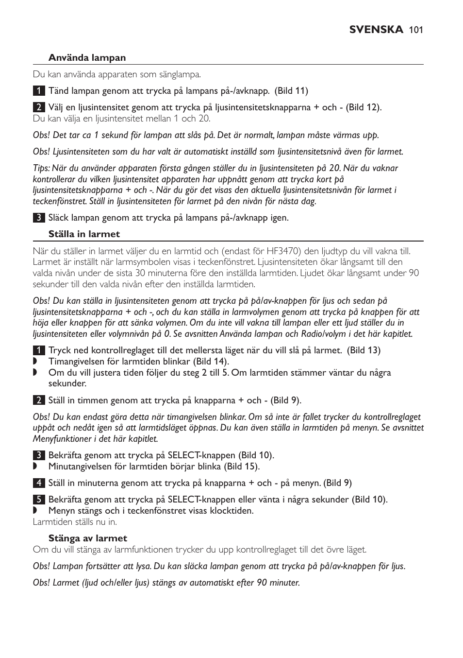 Philips Éveil Lumière User Manual | Page 101 / 117