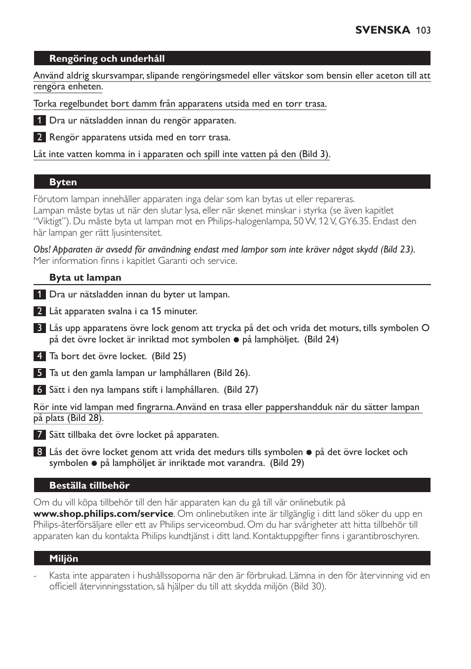 Philips Éveil Lumière User Manual | Page 103 / 117