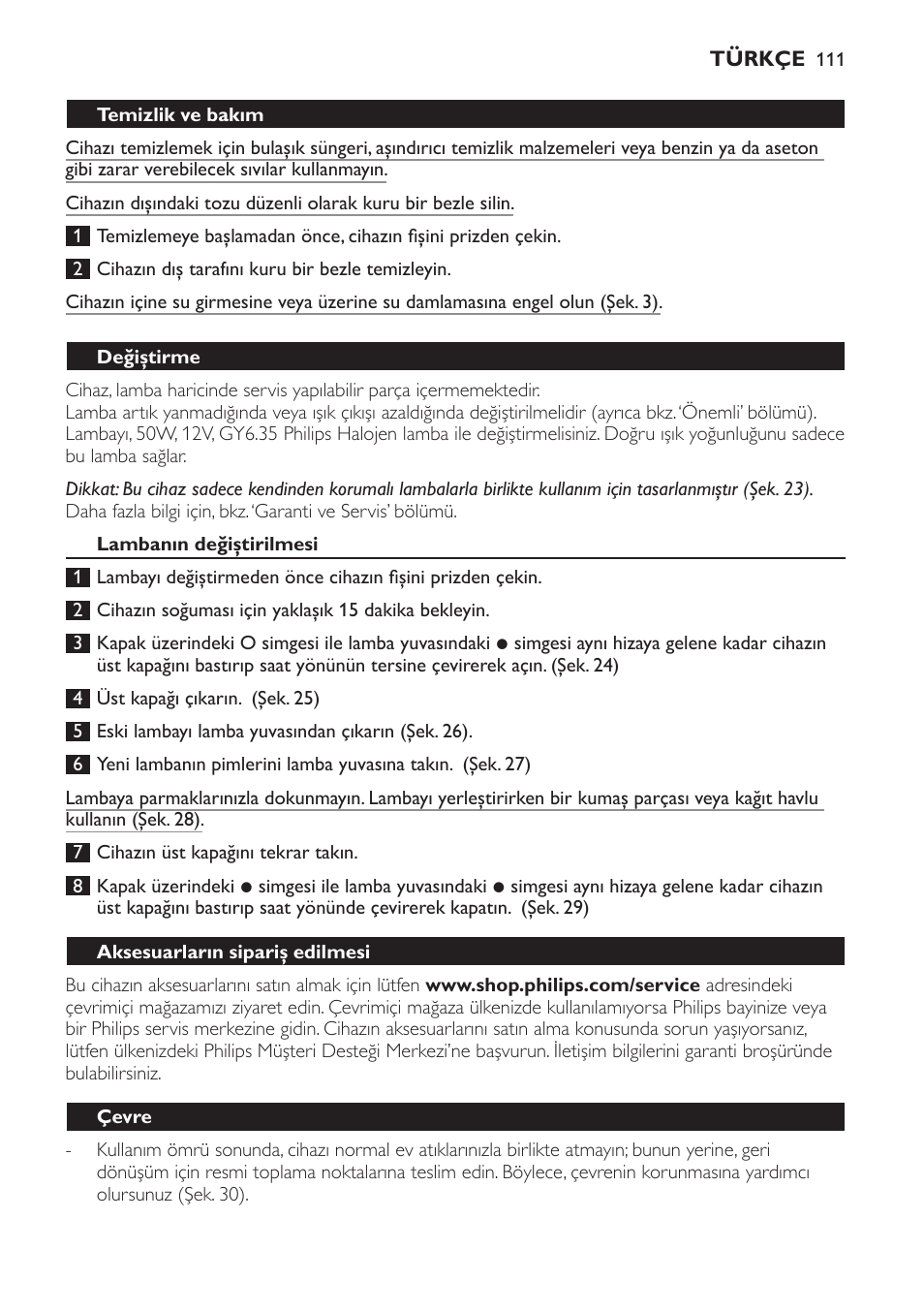 Philips Éveil Lumière User Manual | Page 111 / 117