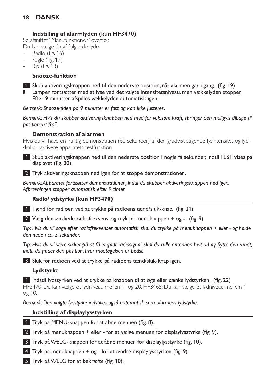 Philips Éveil Lumière User Manual | Page 18 / 117