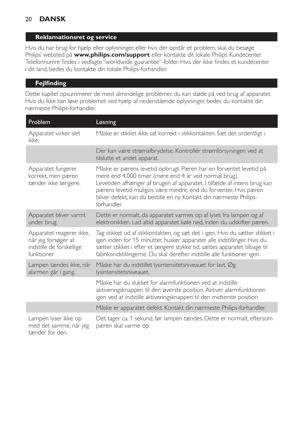 Philips Éveil Lumière User Manual | Page 20 / 117