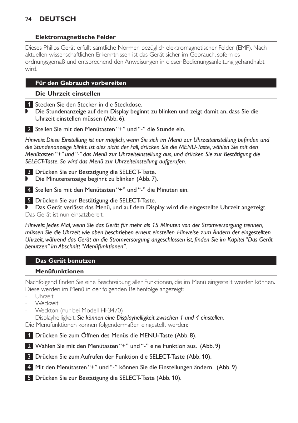 Philips Éveil Lumière User Manual | Page 24 / 117