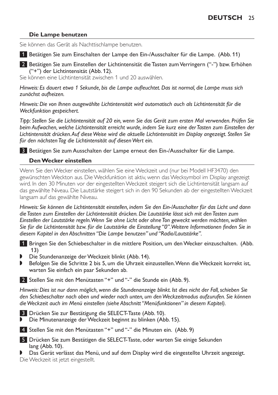 Philips Éveil Lumière User Manual | Page 25 / 117