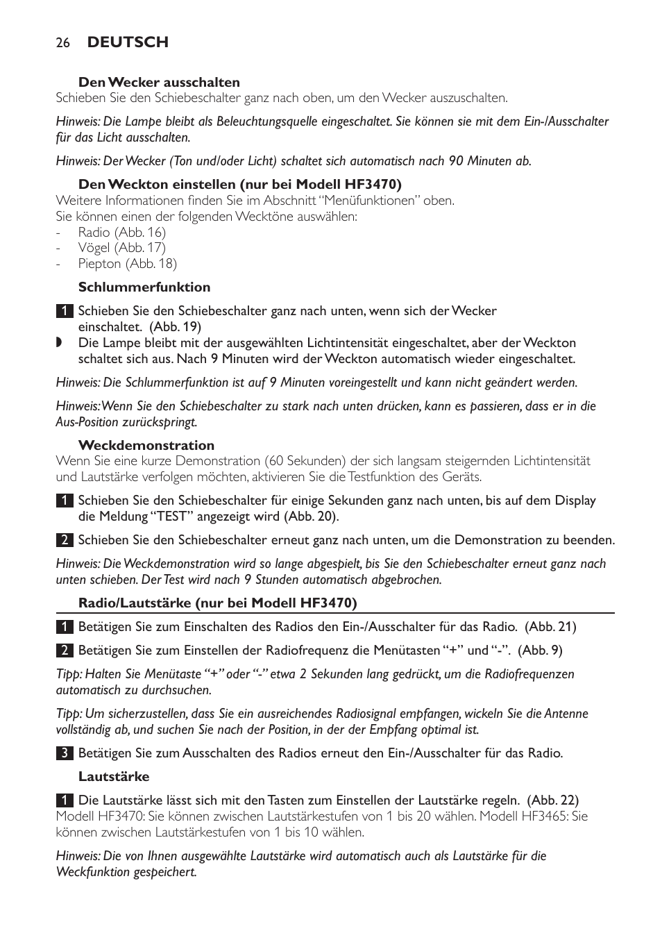 Philips Éveil Lumière User Manual | Page 26 / 117