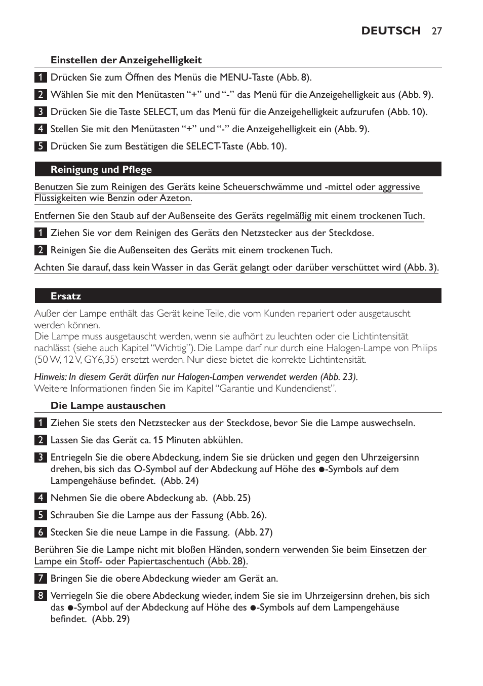 Philips Éveil Lumière User Manual | Page 27 / 117